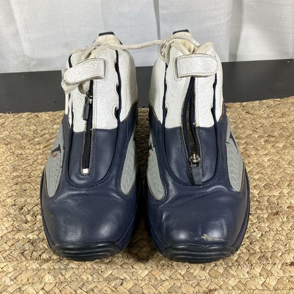 REEBOK Allen Iverson IV Answer Navy White Leather Basketball Shoes Men’s Sz 1 - Picture 2 of 14